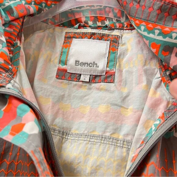 Bench Geometric Tribal Print Jacket Orange Turquoise - S - Picture 5 of 12